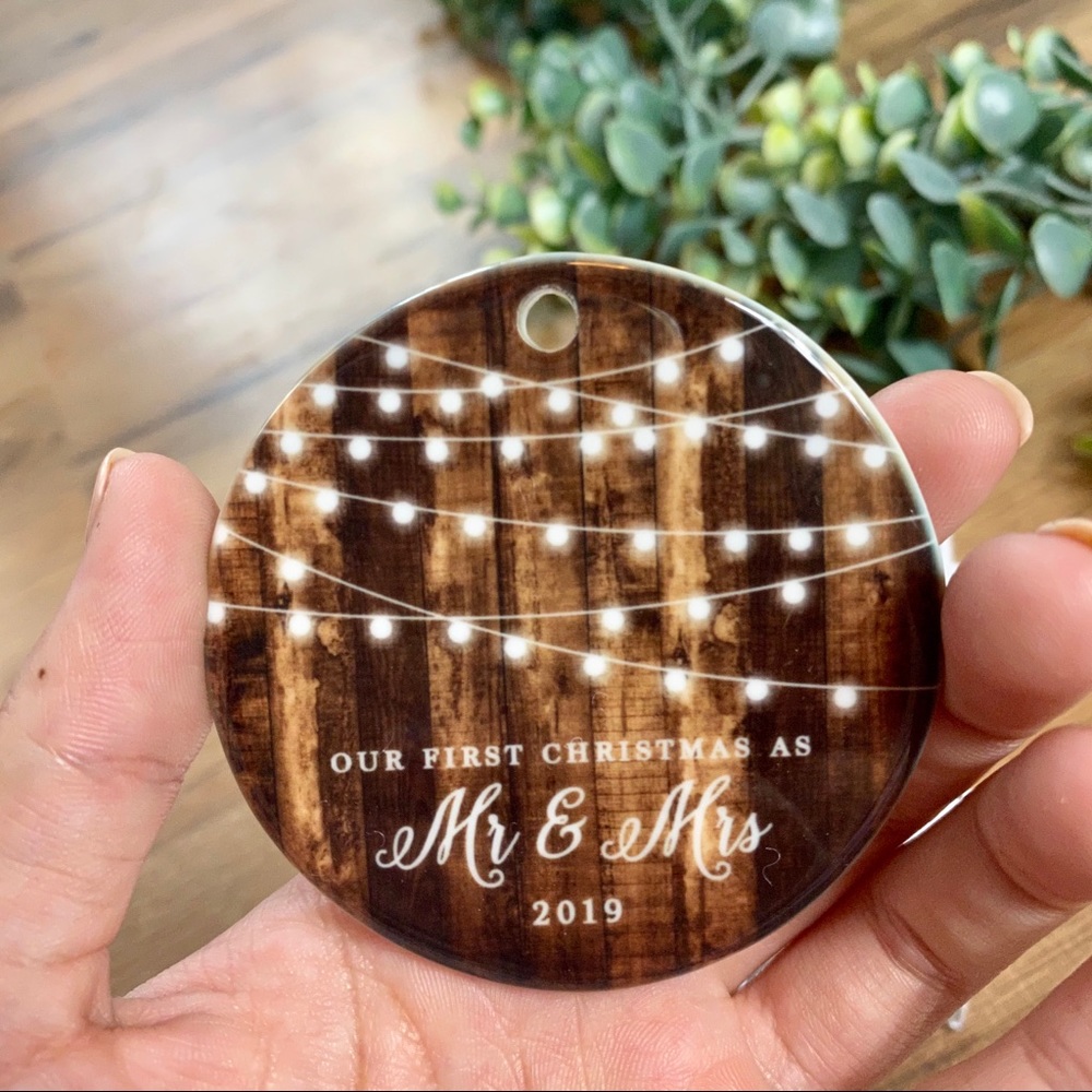 2019 Mr & Mrs Rustic Christmas Ornament
